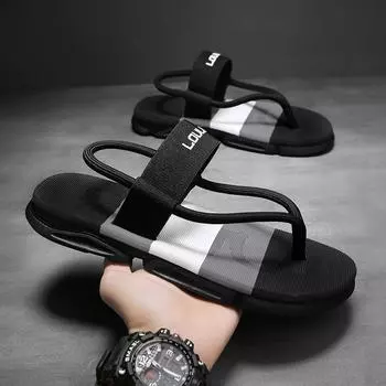 Men s Fashionable Summer Casual Beach Sandals for Men High Quality Comfortable Slippers Beach Water Shoes 39 чёрный