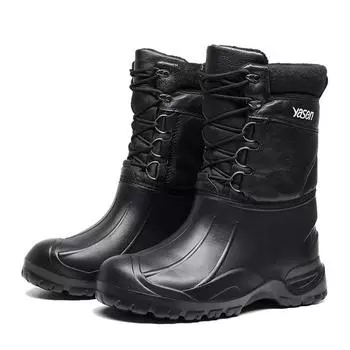 Men s fishing winter thickened padded waterproof comfortable warm lightweight hiking waterproof non-slip thick sole cushioning snow boots 38