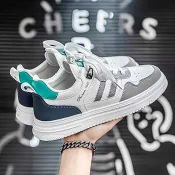 Men s Flat Bottom Casual Shoes Breathable Soft Soles Four Seasons Comfort Outdoor Walking Shoes Thick Soled Board Shoes 39