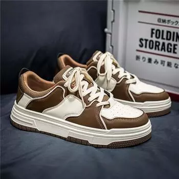 Мужская плоская повседневная обувь дышащая нескользящая мягкая подошва четыре сезона мужские кеды студенческие туфли на толстой подошве для прогулок на открытом воздухе 39