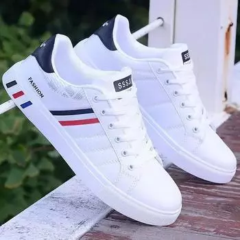 Men s Flats Shoes Luxury Men s Sneakers Spring Autumn 2025 Outdoor Sport Shoes for Men Fashion Vulcanized Shoe Tenis Para Hombre 39 белый
