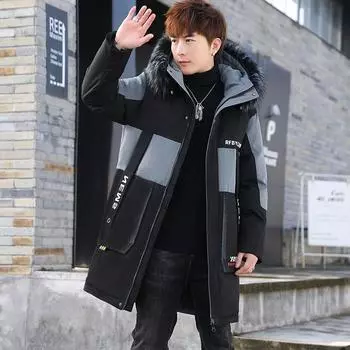Men s Fleece Striped Padded Jacket with Pockets, Casual Zip Up Long Sleeve Warm Hooded Outwear for Winter Outdoor Activities M