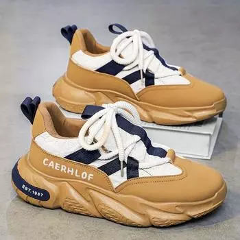 Men s Forrest Gump Trendy Sports Shoes 2024 New Fashion Versatile Anti Slip Thick Sole Running Shoes Outdoor Travel Casual Shoes 39 хаки