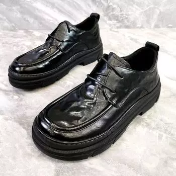 Men s Genuine Leather British-Style Martin Boots - Casual, Fashionable, High-Top, Breathable, Thick-Soled, Trendy Shoes. Size 40