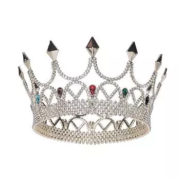 Мужская золотая корона тиара свадебные аксессуары для волос бриллиантовая круглая корона