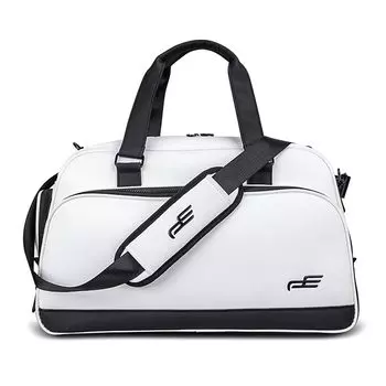 Men s Golf Boston Bag with Shoe Storage and Shoe Pocket IF-GF0340 White