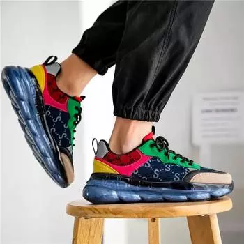 Men s Green Running Shoes Fashion Lightweight Breathable Comfortable Sports Shoes Outdoor Basketball Casual Shoes Thick 39 бежевый