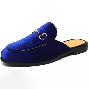 Men s half slippers casual fashion versatile one-pedal casual muller shoes loafers 39