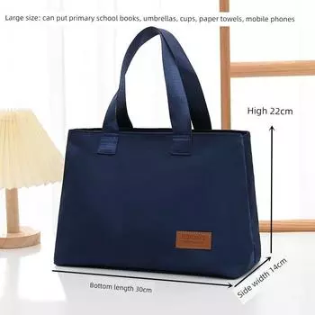 Men s Handbag High Quality Versitile Fashion Hand Bag Unisex Bag Work Commuter Waterproof Cloth Bag Commemorative Edition-Large Double Mouth Pure Blue