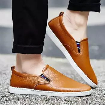 Мужские мокасины ручной работы без застежек, белые туфли для вождения, повседневная обувь на плоской подошве, большие размеры EU: 39 белый