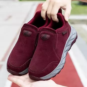 Men s Health Step Spring Outdoor Breathable Hiking Thick Soled Couple Sneakers Shoes Comfortable Lazy Set Casual Shoes 36-45 36 красный