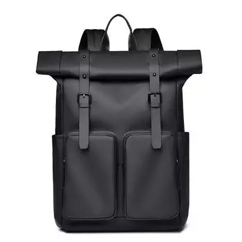 Men s High-end Large-capacity Backpack for Business Trips and College Students Commuting Roll-up Backpack