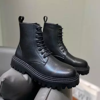 Men s High Quality Casual Ankle Boots Versatile with Anti Slip Durable Plush Comfortable Warm Boots 2024 New Men s Walking Shoes 38