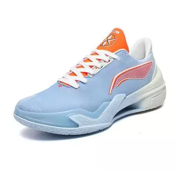 Men s High Quality High School Basketball Shoes Practical Outdoor Running Sneakers Custom Logo Leather Mesh Fabric 37 синий