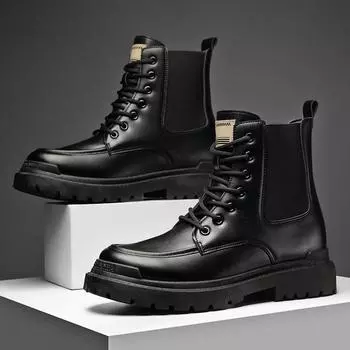 Men s high top casual boots breathable Four Season new soft sole non slip comfort boots fashion outdoor boots male tooling shoes 39