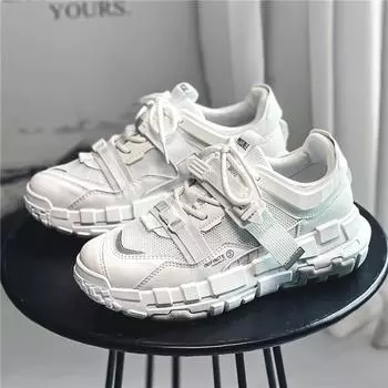 Men s Hiker Shoes 2024 Fall New Mens Shoe Korean Version Training Shoe Dad Shoes Man s Casual Shoes Sneakers Trainers Tackie 39 белый