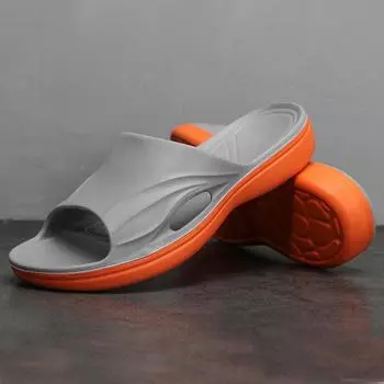 Men s Home Slippers Bathroom Non Slip Mens Slippers Summer Outside Color Block Flat Slippers for Women Pantuflas Large Size 49 36