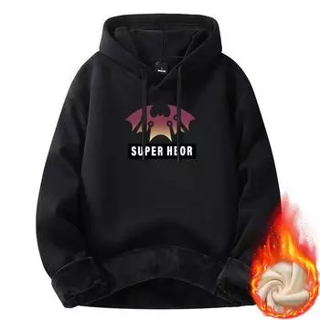 Men s hoodie autumn and winter new cotton sweater thickened loose sweatshirt jacket M: Recommended 80-55kg