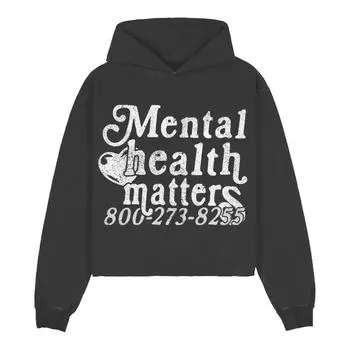 Мужские толстовки с капюшоном Retro Street Mental Health Matters Hoodie и женские толстовки с длинными рукавами Casual Loose Couples Clothing S