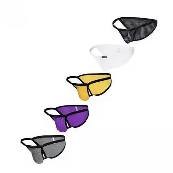 Men s Ice Silk Low Waist Transparent Briefs 5527 – Large Size L (fits 74-80cm waist)