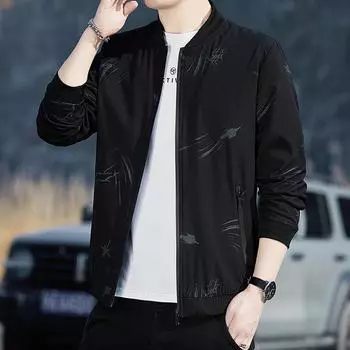 Мужская куртка Одежда Осенняя и зимняя куртка Повседневная Универсальная Молодежная и среднего возраста Бархатная мужская одежда M