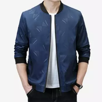 Мужская куртка весна-осень деловой повседневный воротник-стойка бейсбольная форма тонкий пиджак мужской топ M