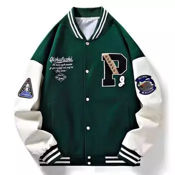 Мужская куртка весна и осень верхняя одежда бейсбольный воротник одежда повседневная куртка мужская 4XL чёрный