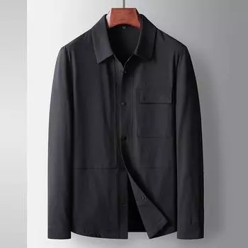Мужская куртка весна-лето мужская повседневная с лацканами версия топ для среднего возраста и молодежи легкая роскошная деловая тонкая куртка M
