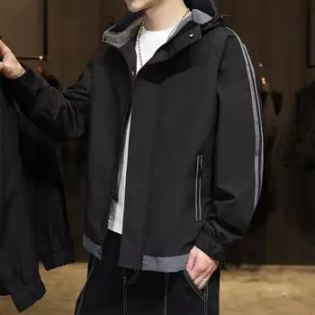 Men s Jacket Spring Korean Trend Youth Baseball Suit Functional Casual Hooded Jacket Men s Clothing M