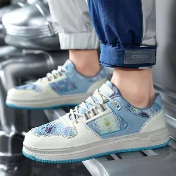 Men’s Jogging Sports Shoes Casual Street Style Running Sneakers Students Large Plus Size Skate Boarding Shoes EU: 39 бежевый