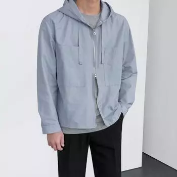 Men s Korean Style Jacket Autumn New Trend Men s Casual Hooded Jacket Top Light Mature Style Men s Clothing M