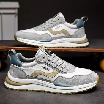 Men s Korean trendy casual shoes soft sole four season comfortable outdoor walking shoes fashion youth sports shoes student shoe 39