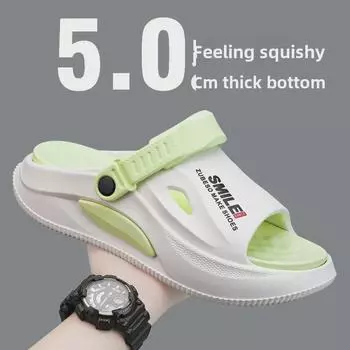 Men s Large Breathable Summer Hole Shoes: 2-in-1 Sandals & Slippers for Comfortable Outdoor Wear 38-39