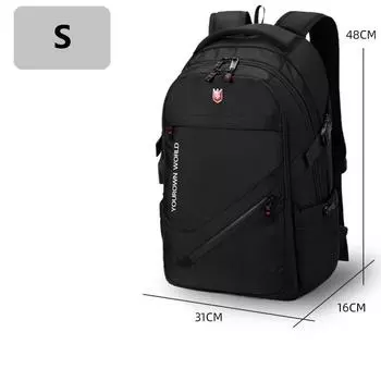 Men s Large-capacity Business Travel Backpack, Computer Backpack, Mountaineering Bag, Junior High School and High School Student Backpack S(31*16*48cm