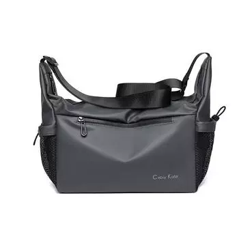 Men s Large Capacity Shoulder Bag Commuter Messenger Bag серый