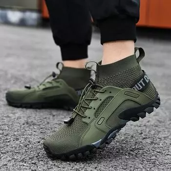 Men s large size creek shoes outdoor casual hiking shoes hiking fishing shoes one pedal wading shoes 38