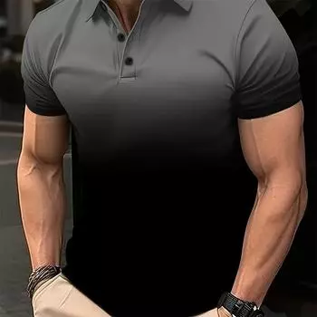 Men s Layered Casual Polo Shirt Made of Breathable and Elastic Fabric, Suitable for High Outdoor Activities, Comfortable and Can Be Worn Outdoors S чёрный