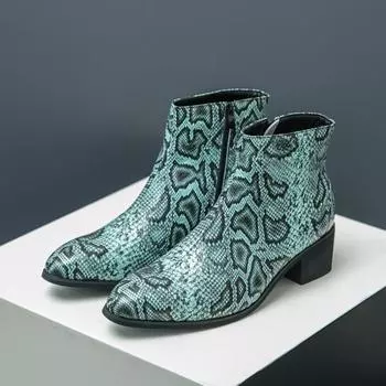 Men s leather boots 46 large size autumn and winter new Martin boots fashionable men s platform leather shoes trendy retro short boots 38