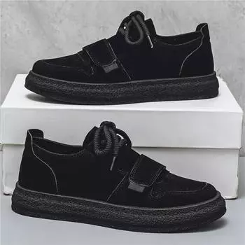 Men s leather casual shoes British trendy versatile Doudou shoes live outdoor skateboard shoes Hong Kong style platform niche men s shoes 39