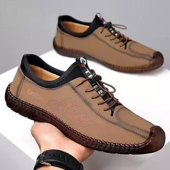 Men s leather shoes with soft soles and breathable spring and autumn men s breathable shoes with soft soles and soft soles 39