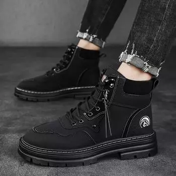 Men s Leather Winter Ankle Military Trekking Snow Army Green Yellow Designer Tactical Boots Outdoor for Men Work Shoes Sneakers 39