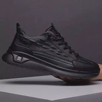 Men s Light Luxury Crocodile Pattern Leather Shoes - Non-Slip, Waterproof, Cushioned Casual Footwear 41