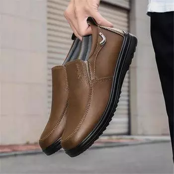 Men s Lightweight Durable Slip-Ons Antiskid Leather Casual Shoes for All Seasons Leather Loafers for Casual Fashionable Outtings US 6.5(EUR 39) коричневый