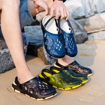 Men s Lightweight PVC Sandals Platform Slippers 2024 Summer Slip on Shoes Male Vacation Beach Sandals Flip Flops Man Size 40-45 40