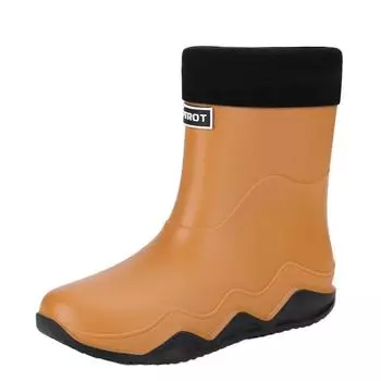 Men s Lightweight PVC Waterproof Boots Trendy Fashion Simple Atmosphere Warm Anti-Skid Rain Snow Shoes Adults Toe Adult Size 40