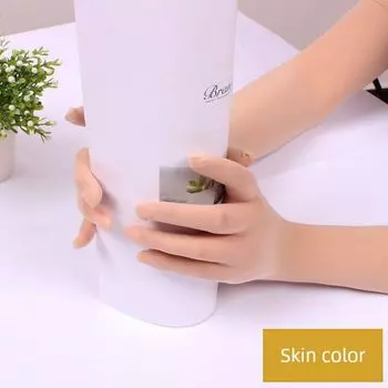 Men s Long Cross-Dressing Gloves Skin color All yards