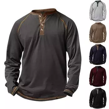 Мужская модная футболка с длинным рукавом и вышивкой, весенне-осенний пуловер с длинными рукавами и принтом, толстовка M чёрный