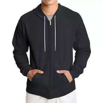Men s Loose-fitting Casual Hooded Drawstring Jacket L