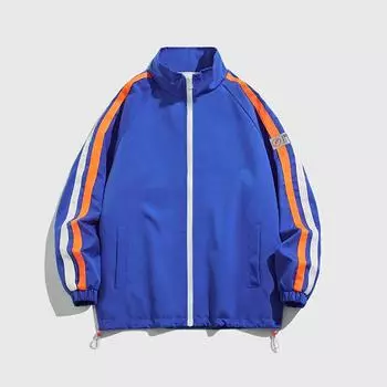 Мужское свободное полосатое молодежное пальто, повседневная и простая ветрозащитная теплая куртка для осени и зимы XXXXL