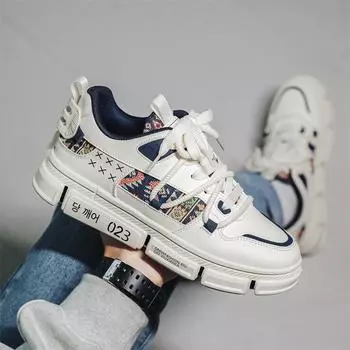 Men s low-top board shoes fashion youth four-season sports shoes Korean version of trendy student casual shoes 39